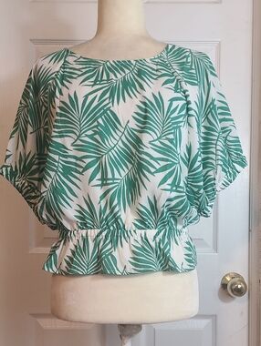 Allie Rose Palm Leaf Blouse